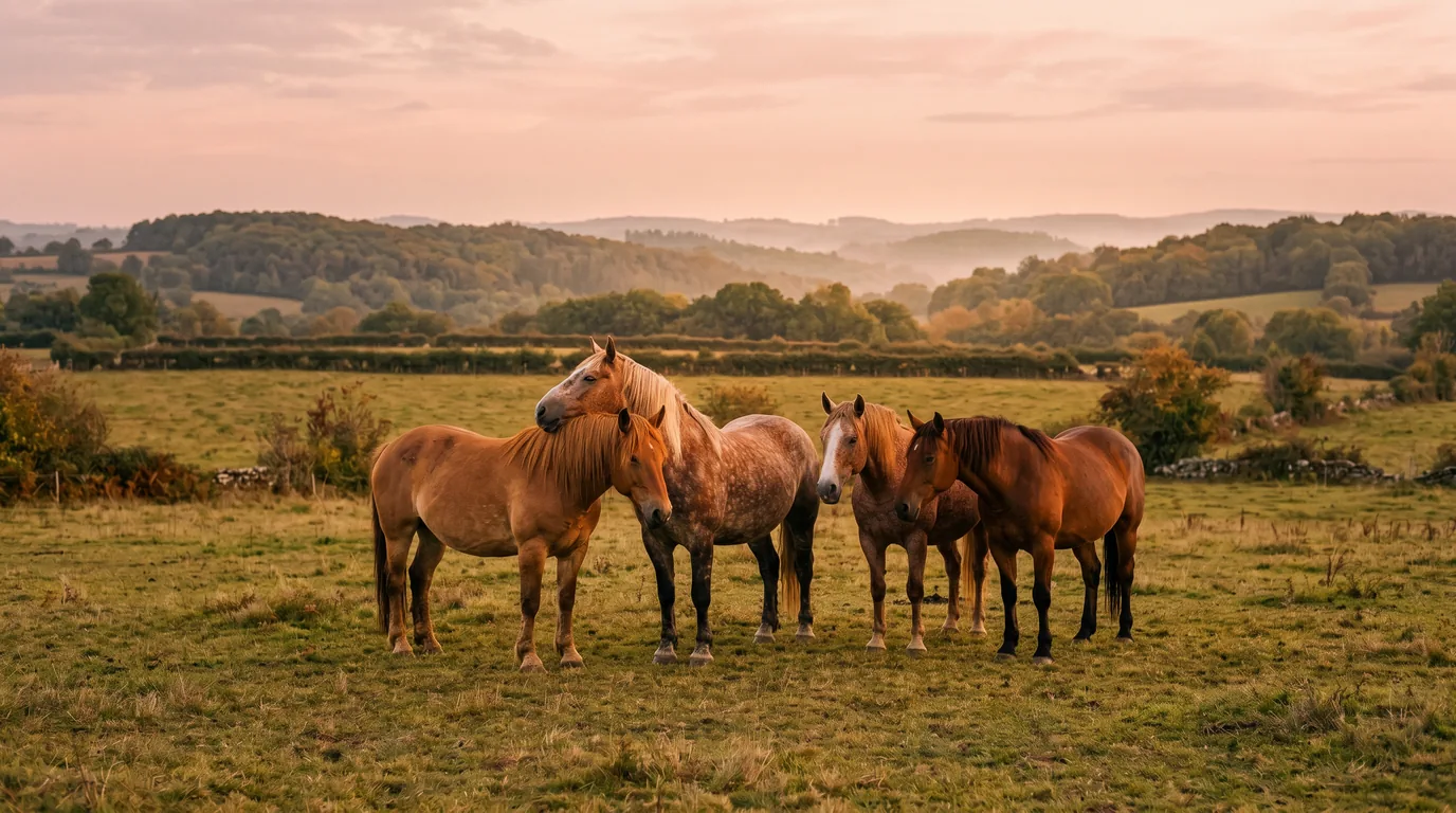 Les chevaux du Cheval Rando en liberté, Lot